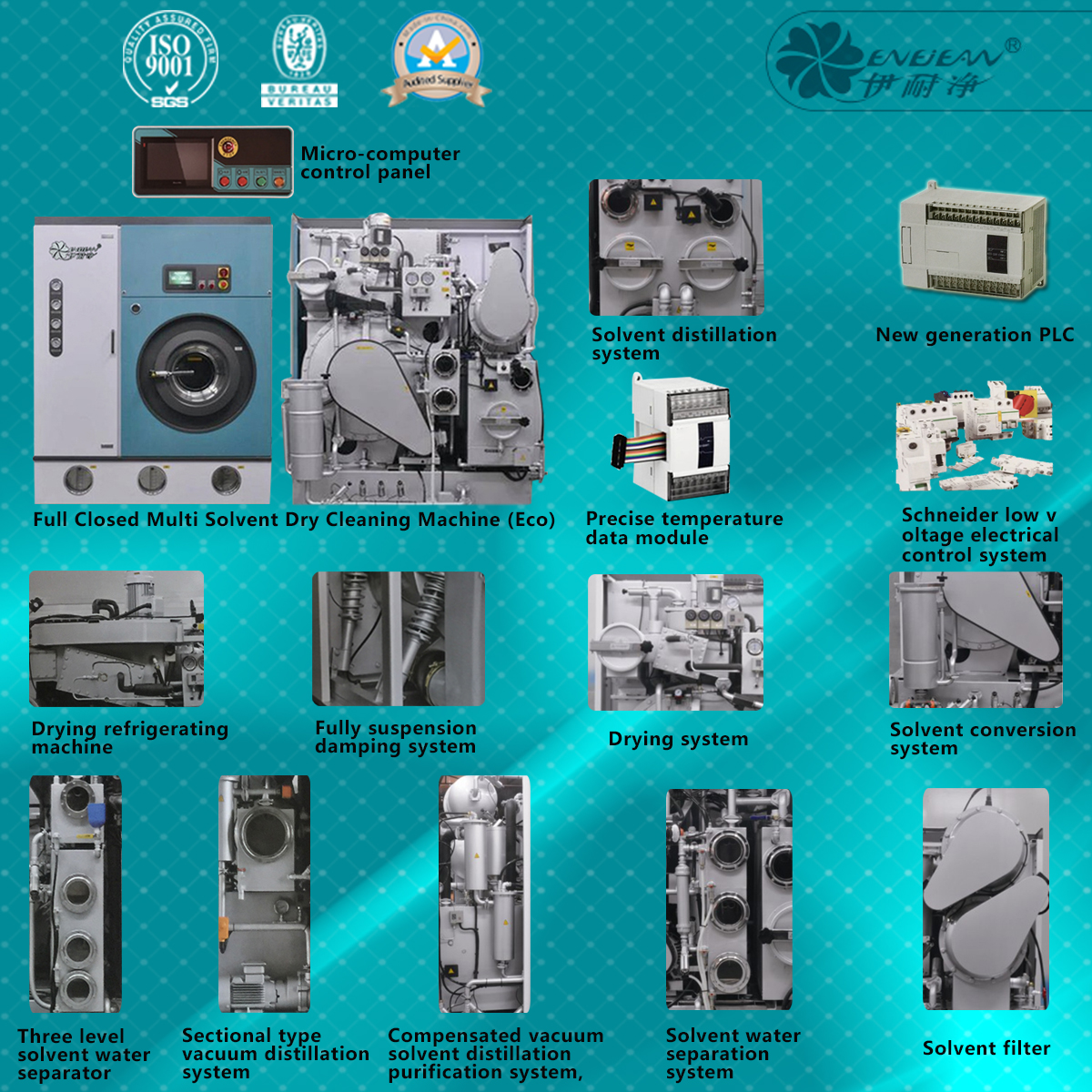 多溶剂干洗机封闭干洗机(实用型)★★★★★